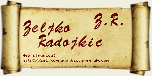 Željko Radojkić vizit kartica